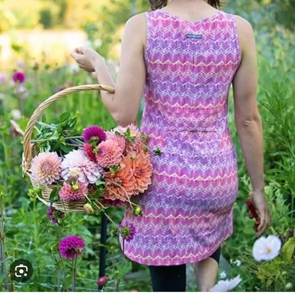 Nuu Muu Pink Purple Graphic Print Back Pocket Athleisure Dress -- 16 - Picture 2 of 14